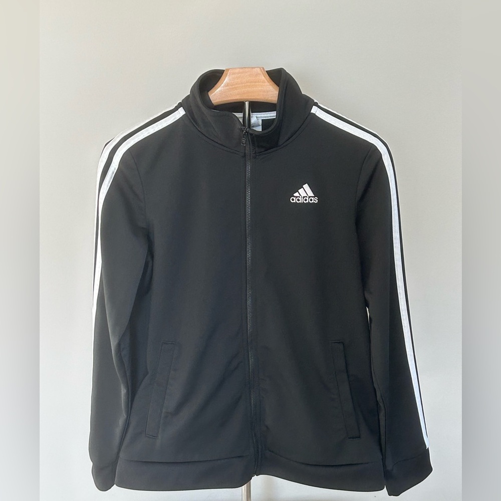 Adidas Tricot 3 Stripe Track Jacket boys size L 14/16